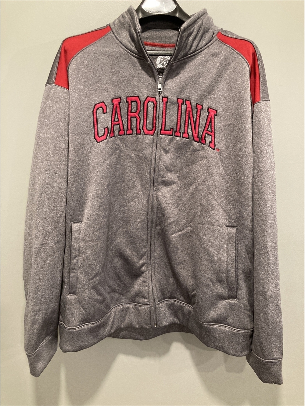 Campus Drive 2XL XXL Carolina Gray Athletic Full Zip Track Suit Jacket MINT